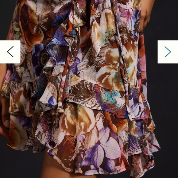 NWT By Anthropologie Ruffled Mini Wrap Dress - Picture 2 of 5